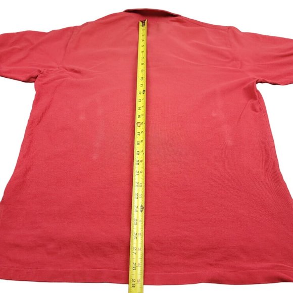 Ralph Lauren Mens L Shirt Polo Short Sleeve Black Label Red‎ with Pony-ISSUE - Picture 8 of 12
